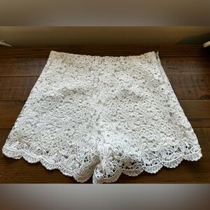 Aqua white summer shorts